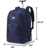 image:imageHigh Sierra Freewheel Pro Wheeled Laptop Backpack Bookbag for Travel or Work with Rotating Handle and Padded Laptop Sleeve True Navy