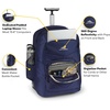 image:imageHigh Sierra Freewheel Pro Wheeled Laptop Backpack Bookbag for Travel or Work with Rotating Handle and Padded Laptop Sleeve True Navy