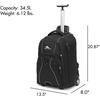image:imageHigh Sierra Freewheel Wheeled Laptop Backpack Black 205 x 135 x 8InchBlack