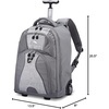 image:imageHigh Sierra Freewheel Wheeled Laptop Backpack Black 205 x 135 x 8InchSilver Heather