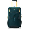 image:imageHigh Sierra HiLife 31Inch Large Wheeled Duffle  Features Smooth Rolling Wheels WetPak Pockets StackIt Strap Adjustable Handle Fleece Pocket Padded Laptop Sleeve Expandable  GreenYellowGreenYellow