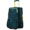 image:imageHigh Sierra HiLife 31Inch Large Wheeled Duffle  Features Smooth Rolling Wheels WetPak Pockets StackIt Strap Adjustable Handle Fleece Pocket Padded Laptop Sleeve Expandable  GreenYellowGreenYellow