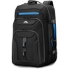 image:imageHigh Sierra HiLife Travel Backpack  Features 2inch Expansion WetPak Pockets 17 Laptop Compartment StackIt Strap Adjustable Sternum Strap Fleece Pocket Dual Water Bottle Pockets  BlueBlack
