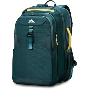 image:imageHigh Sierra HiLife 3in1 Convertible Backpack  Features Removable Daypack StackIt Strap Adjustable Sternum Strap Fleeced Pocket For Scratch Protection Dual Water Bottle Pockets  BlackBlueGreenYellow