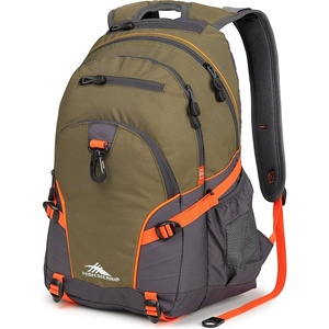 image:imageHigh Sierra Loop Backpack Travel or Work Bookbag with tablet sleeve One Size Copper SplatterMaroonMossMercuryElectric Orange