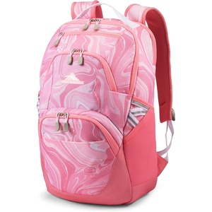 image:imageHigh Sierra Swoop SG School DayPack Travel Laptop Bag with Protection Pocket Tablet Sleeve 360 Reflectivity Fits Most 17 Laptops 27L Pink Marble