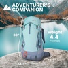 image:imageHigh Sierra Pathway 20 Backpack with Hydration Storage Sleeve for Hiking Biking Camping Traveling Forest GreenBlack 60LArctic Blue