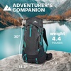 image:imageHigh Sierra Pathway 20 Backpack with Hydration Storage Sleeve for Hiking Biking Camping Traveling Forest GreenBlack 60LBlack