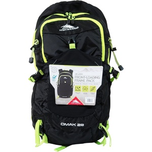 image:imageHigh Sierra 28 Liter FrontLoading Frame Pack  OMAK 28 UrbanTrail Hiking Hydration Access Ready BlackYellow
