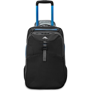 image:imageHigh Sierra HiLife 3in1 Convertible Wheeled Backpack  Features Removable Daypack StackIt Strap Adjustable Handle Fleeced Pocket For Scratch Protection Dual Water Bottle Pockets  BlackBlue