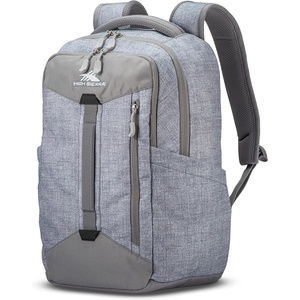 image:imageHigh Sierra Large Backpack Reflective Accent Comfortable Mesh Back School Bag with Tablet Device Sleeve and Adjustable Straps SilverSilver