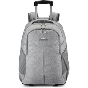 image:imageHigh Sierra Powerglide Pro Wheeled Daypack Backpack with 360 Degree Reflectivity Telescoping Handle Dual Side Pockets and Laptop Sleeve Fits Most 156 Laptops 40L Silver HeatherSilver Heather