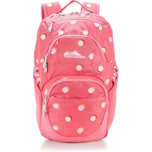 image:imageHigh Sierra Swoop Backpack Travel or Work Bookbag with tablet sleeve One Size FLORALSOFT PINKPolka DotsThrift Pink