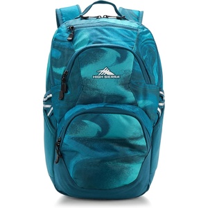 image:imageHigh Sierra Swoop Backpack Travel or Work Bookbag with tablet sleeve One Size FLORALSOFT PINKTeal Marble Swirl