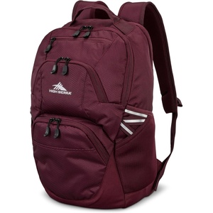 image:imageHigh Sierra Swoop Backpack with Laptop Pocket  Tablet Sleeve Fits most 17 Laptops 30L BlackMaroon