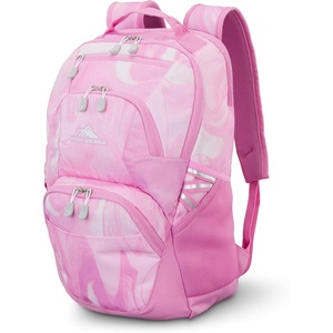 image:imageHigh Sierra Swoop Backpack with Laptop Pocket  Tablet Sleeve Fits most 17 Laptops 30L BlackPink Marble Swirl