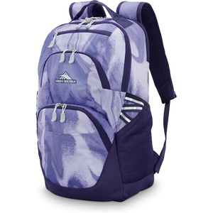 image:imageHigh Sierra Swoop Backpack with Laptop Pocket  Tablet Sleeve Fits most 17 Laptops 30L BlackPurple Marble Swirl