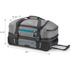 image:imageHigh Sierra 22 Wheeled Rolling Duffle Bag Lightweight and Durable Weekender Travel Duffle bag with Recessed telescoping pull handle 50L Capacity Steel GreyMercury