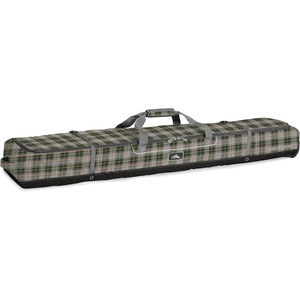image:imageHigh Sierra Deluxe Whld Double Ski Bag Ski Bag Green Gray PlaidBlackGreen Gray Plaid  Black